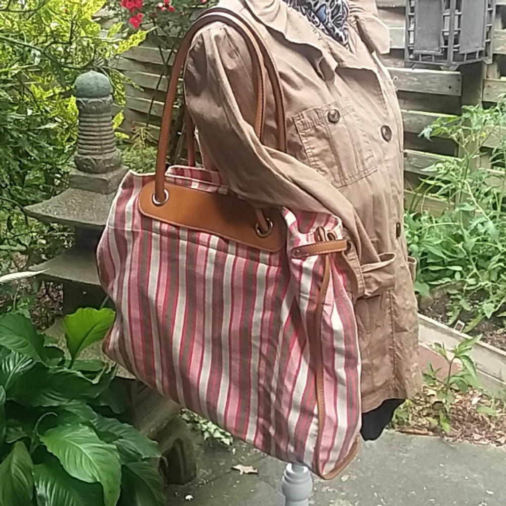 NINE WEST Cotton  Canvas Tote